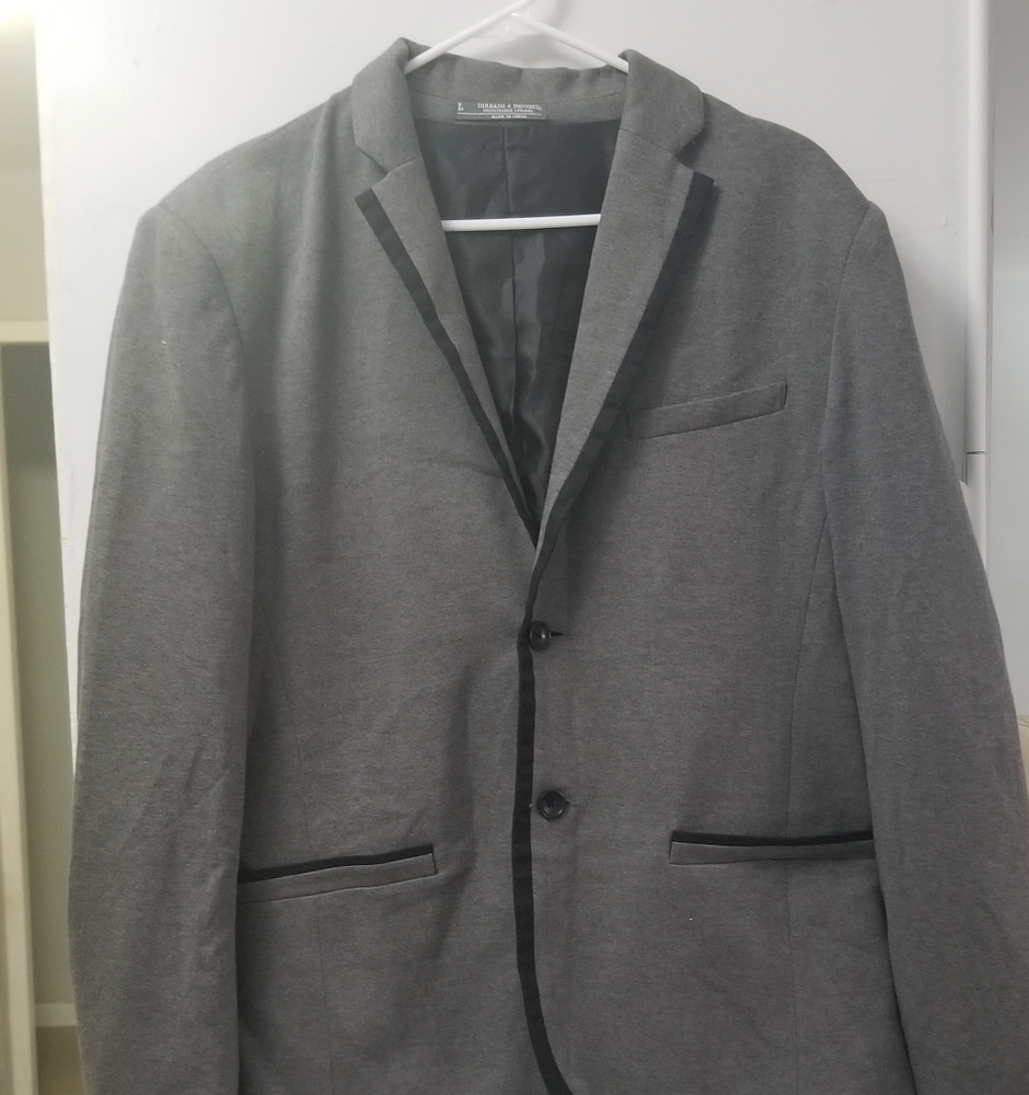 Mens Casual Jacket THREADS 4 THOUGHT Gray  size L